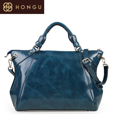 红谷女包 2016新款欧牛皮油蜡皮斜挎包单肩包