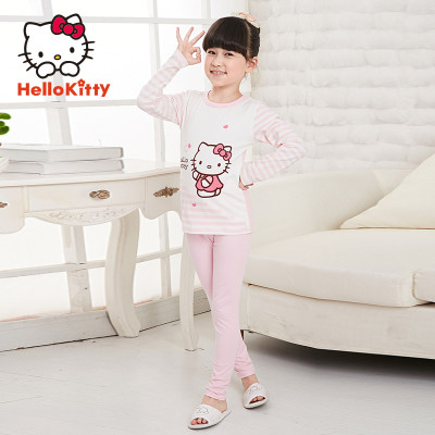 秋冬新款Hello Kitty凯蒂猫品牌纯棉儿童内衣套