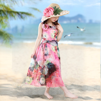 宾威伦波西米亚连衣裙夏季儿童沙滩裙中大童雪