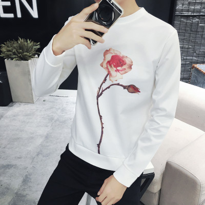 L6000 秋季男士长袖t恤男卫衣韩版潮学生宽松