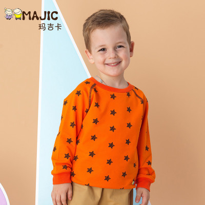 玛吉卡男童长袖t恤2016新款秋装儿童圆领衫中