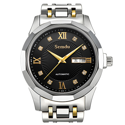 绅度(semdu) 男士钨钢手表 全自动机械表 商务