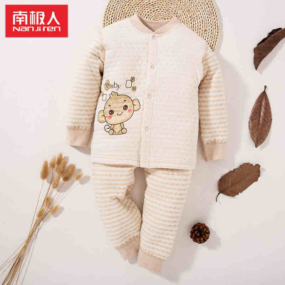 南极人宝宝内衣保暖套装彩棉冬装婴儿衣服女童