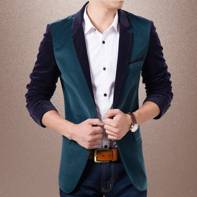 致潮时尚衣服秋季小西装男士外套青年休闲西服