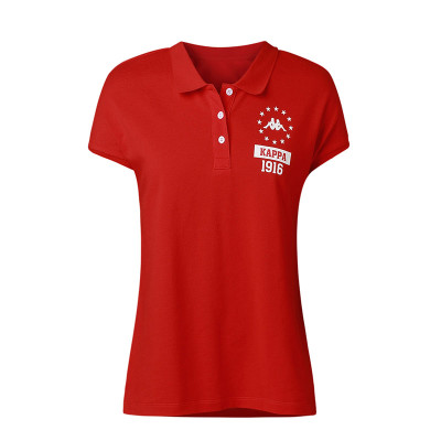 背靠背Kappa16夏新款卡帕女短袖T恤翻领半袖