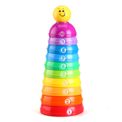 美国 Fisher Price费雪彩虹叠叠杯宝宝智力玩具