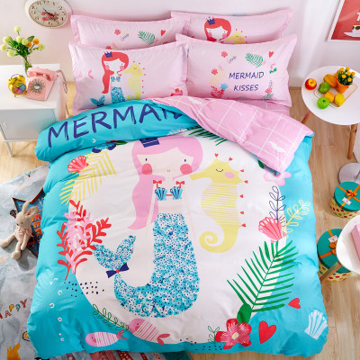 宁美国度 全棉斜纹时尚简约大版花床单款床笠