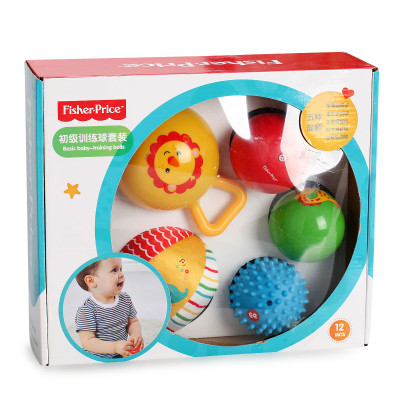 费雪儿童早教感统训练球婴儿手柄球拍拍球按摩