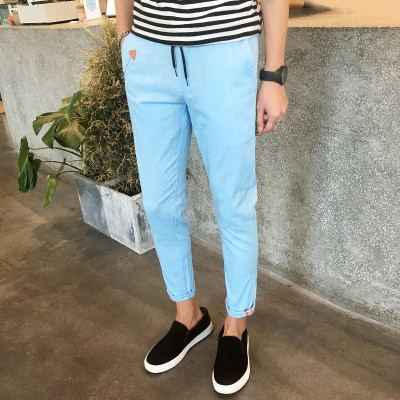 KoolSmiles九分裤男裤子春季2017新款潮流百