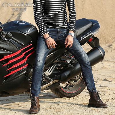 克里西蒙秋冬男士牛仔裤弹力小脚裤韩版修身款