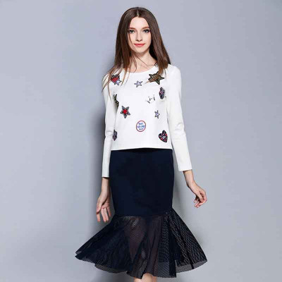 薇语馨 1409 长袖T恤+网纱裙子两件套怎么样