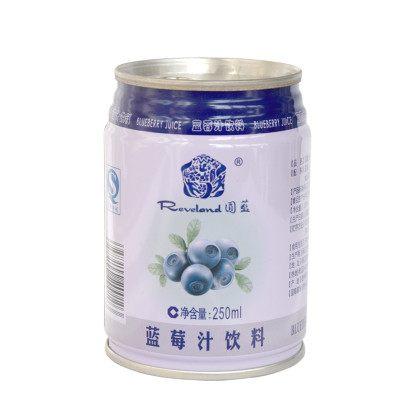 圆蓝\/REVELAND易拉罐蓝莓汁饮料250ml蓝莓