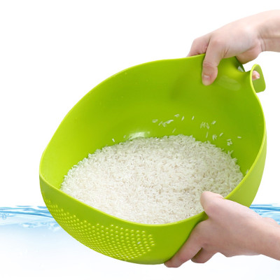 加厚洗米器家用厨房洗米筛淘米盆 塑料沥水洗
