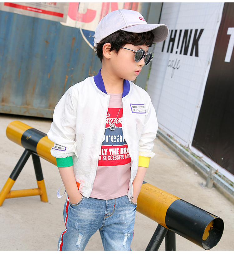 笛钰 夏款男童防晒衣2017新款童装薄款中大童