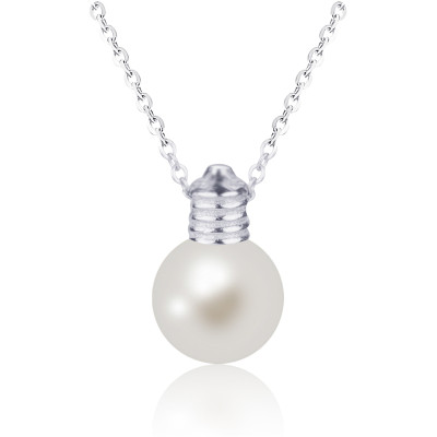 昶昱黄金 创意灯泡S925银项链锁骨链NE3220