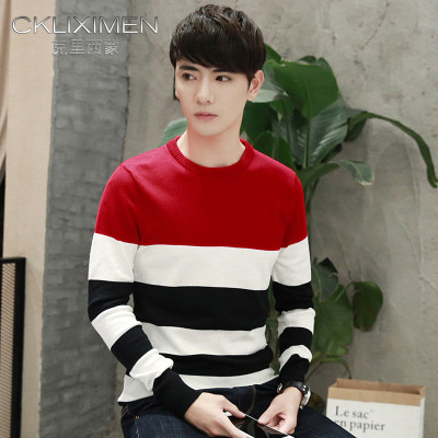 克里西蒙 秋季时尚休闲针织衫男毛衣青年韩版