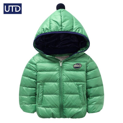 UTD 儿童拉链羽绒服宝宝短款保暖连帽厚外套