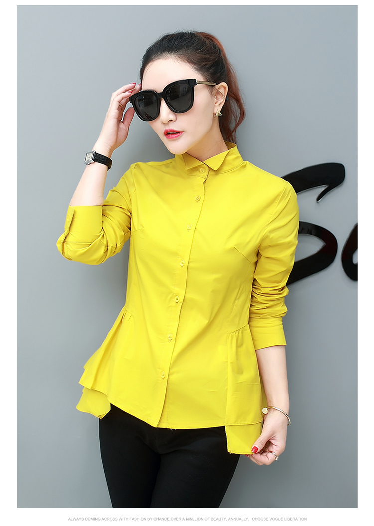 三际2017春装新款女装潮立领上衣打底衫韩范