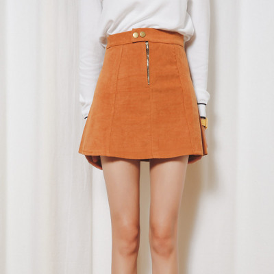 款复古高腰纯色鹿皮绒A字半身裙 K8116怎么样