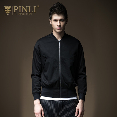 商场同款PINLI 品立 2017春季男装 纯色修身夹