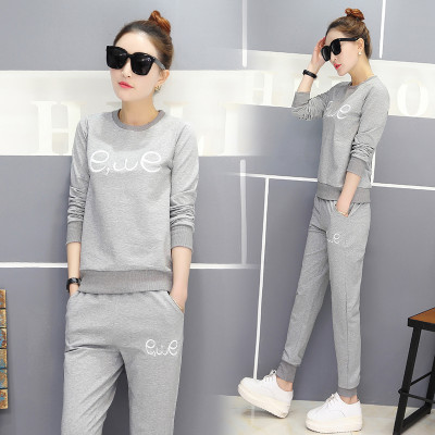 艾格米萱2017春装新款韩版运动服套装女学生