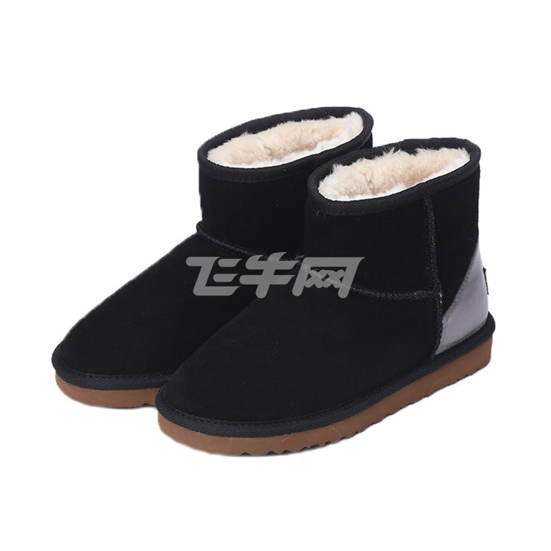 蜜娅莉miyayami牛绒牛皮低筒靴女士雪地靴棉靴冬靴700789