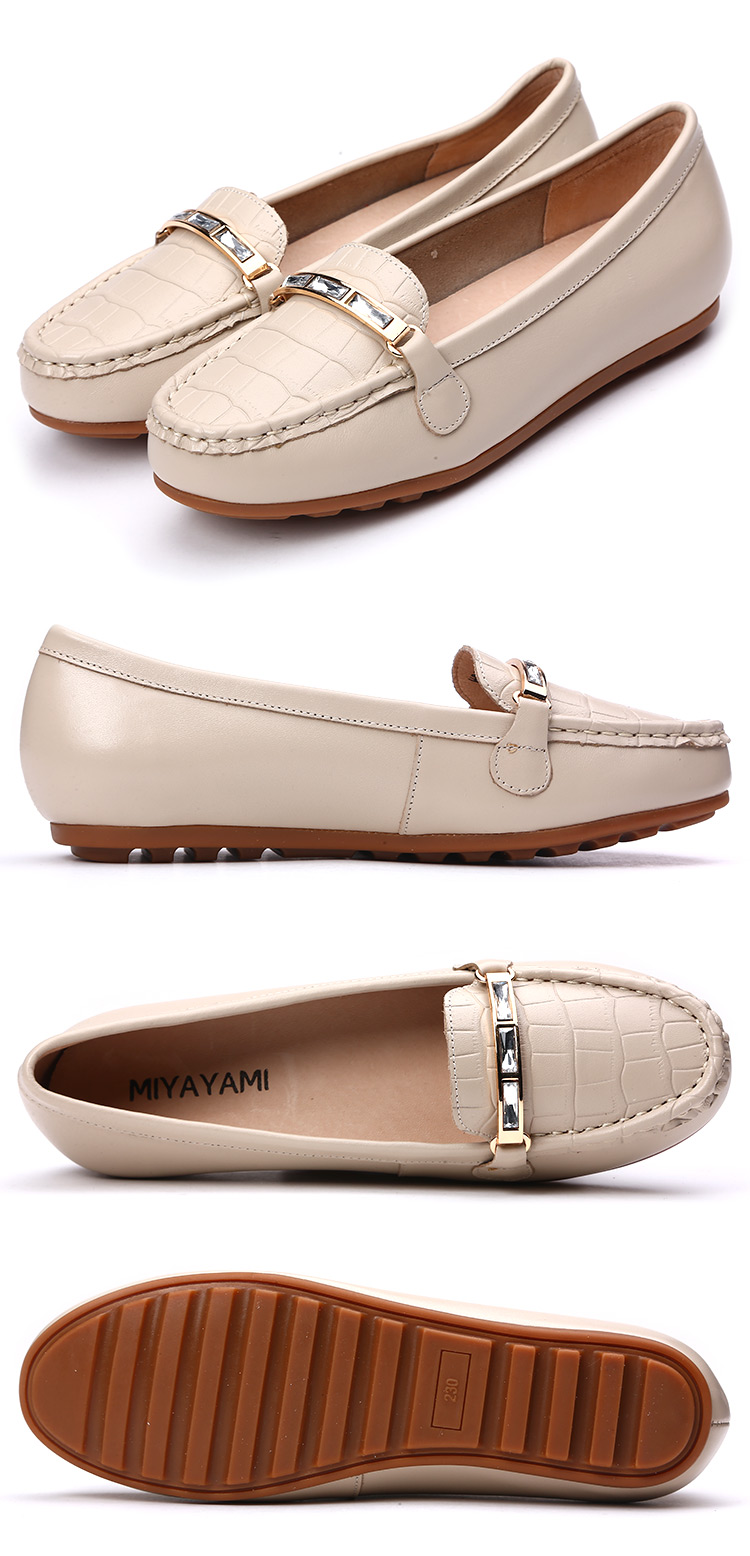 蜜娅莉miyayami牛皮压纹乐福鞋女士单鞋700829