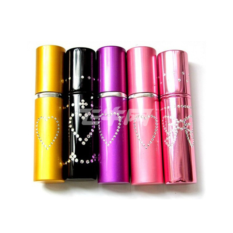 捷升led充电式迷你口红式高压女子防狼防身电击棒