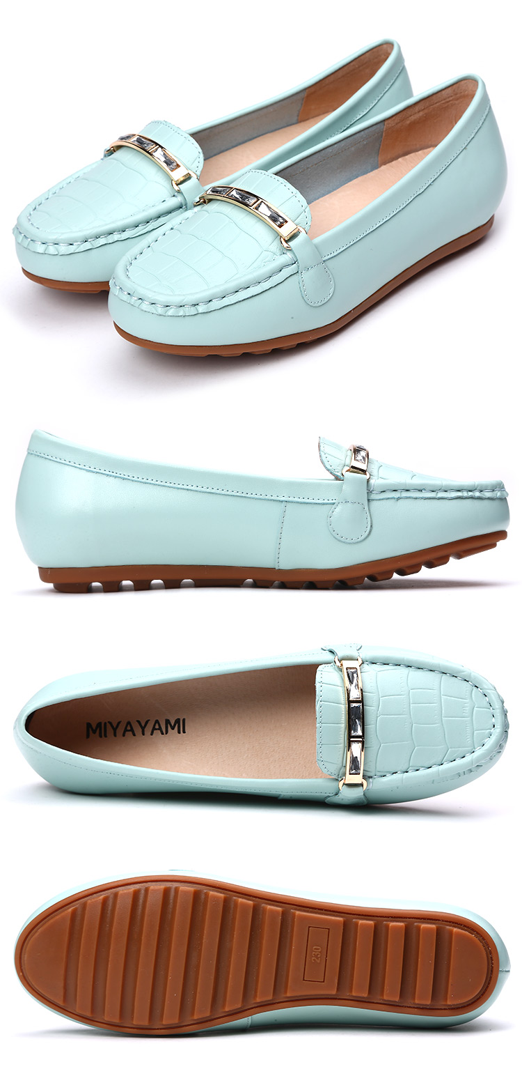 蜜娅莉miyayami牛皮压纹乐福鞋女士单鞋700829