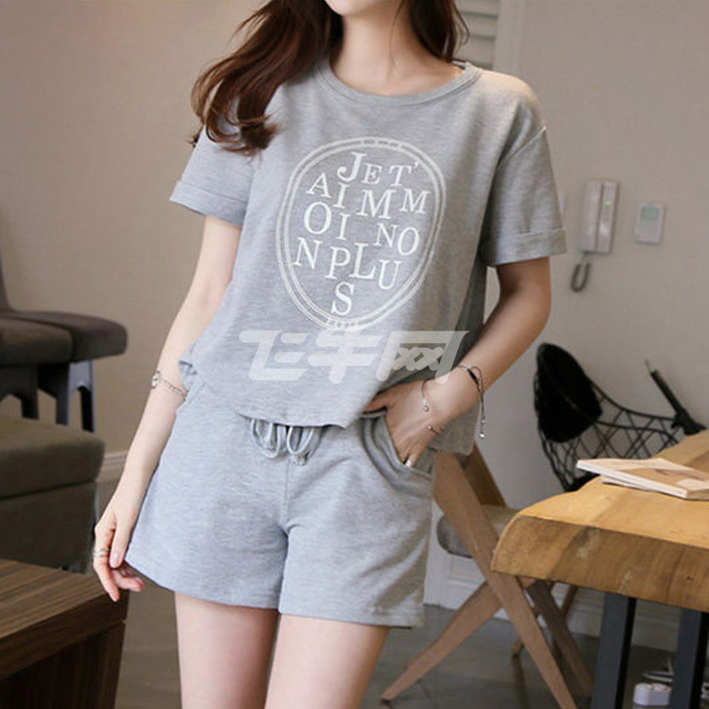 taoyee2016夏季跑步休闲运动套装女士夏宽松短袖短裤运动服套装两件套