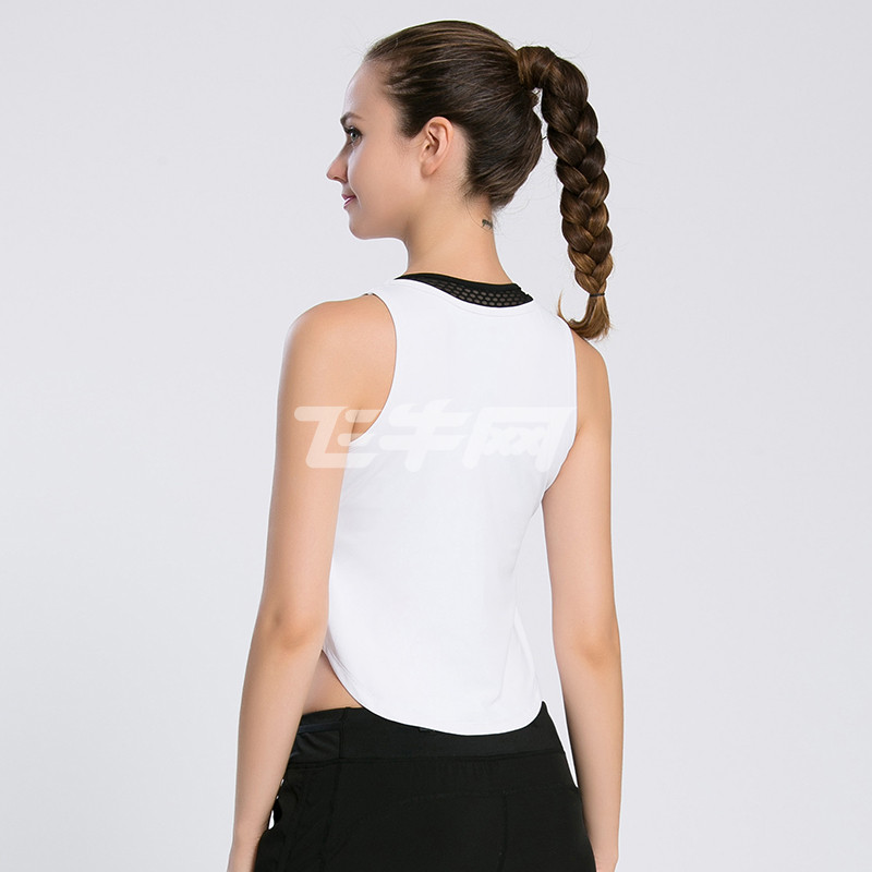 奇安达夏季新款瑜伽服上衣女背心运动服健身服无袖速干透气瑜伽服