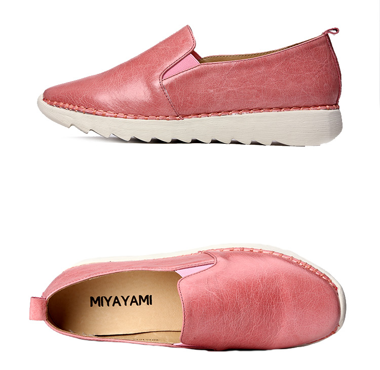 蜜娅莉miyayami 牛皮轻便松紧脚床鞋休闲鞋700809