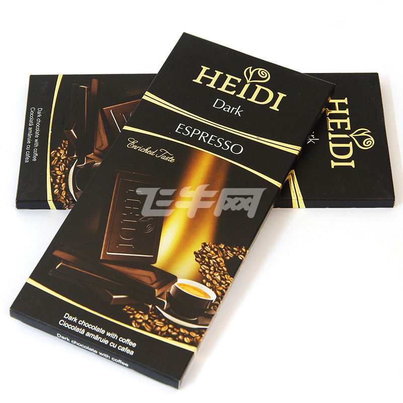 罗马尼亚进口heidi赫蒂黑浓巧克力 休闲零食品盒装80g