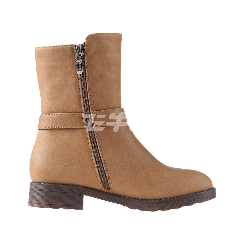 蜜娅莉miyayami女单鞋16冬新款油蜡牛皮脚床中筒靴皮靴冬靴700913