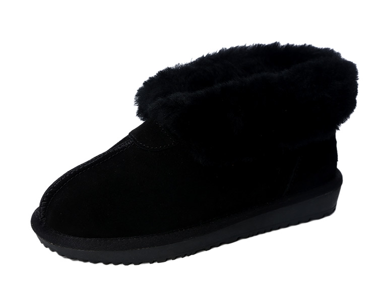 蜜娅莉miyayami雪地靴冬款女款牛绒羊毛低筒保暖雪地靴700876