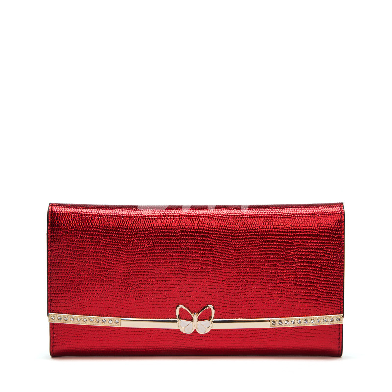 蒙娜丽莎钱包女长款真皮女士手拿包手包新款多功能钱夹超薄大钞夹