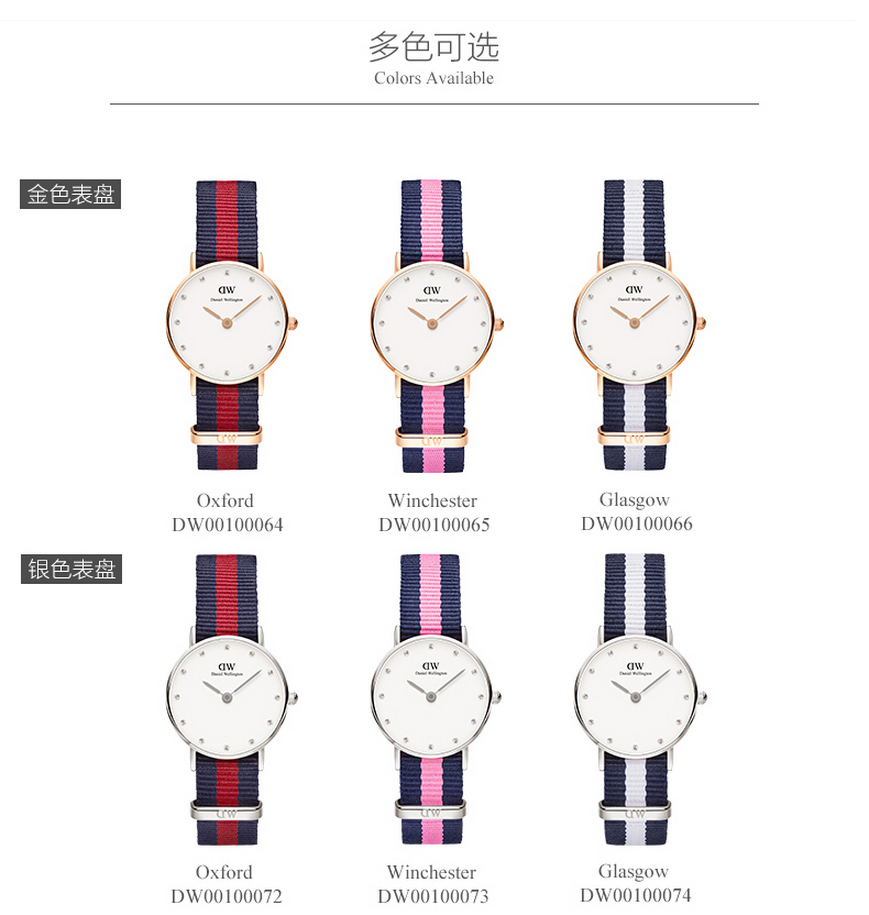 danielwellington手表女 正品丹尼尔惠灵顿镶钻小表盘女表 dw00100064